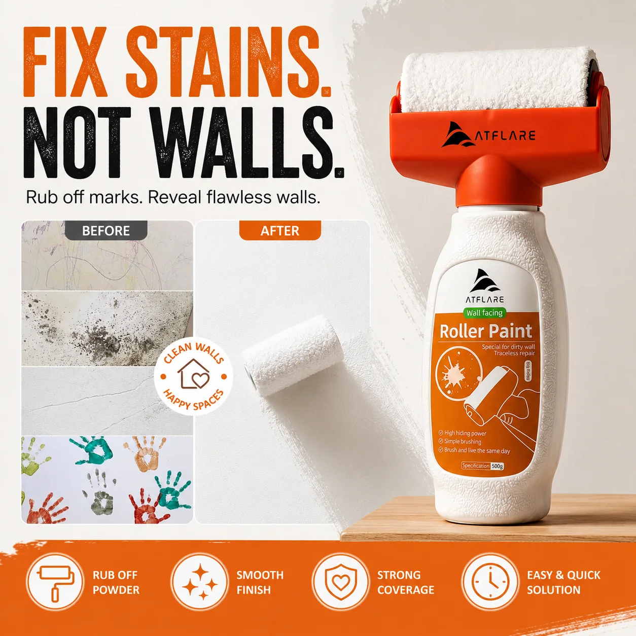 ATFLARE Instant Wall Repair Paint Roller - view 1